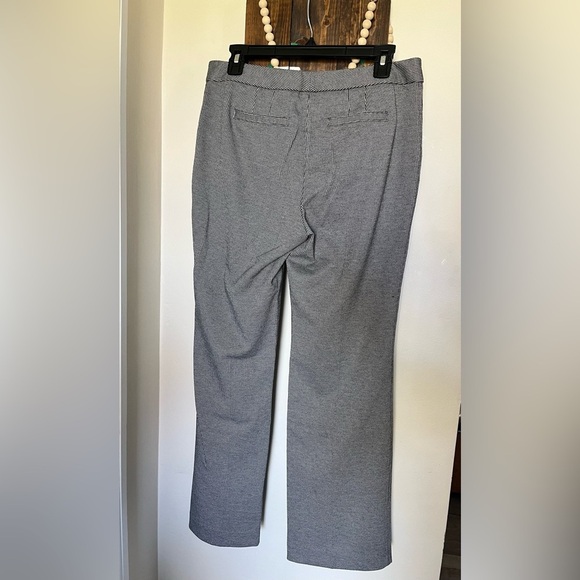 Talbots Houndstooth Pants Black Formal Straight Ankle Work Pants, Women’s Size 8 - Picture 12 of 16